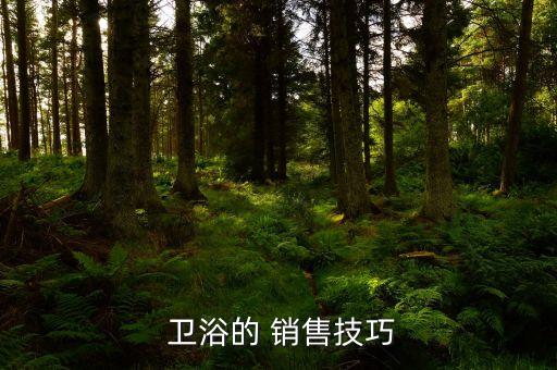  衛(wèi)浴的 銷售技巧