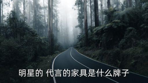 明星的 代言的家具是什么牌子