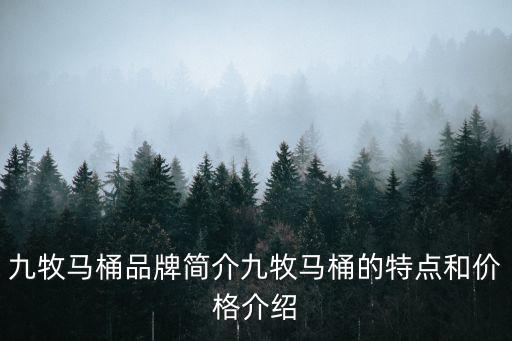九牧馬桶品牌簡介九牧馬桶的特點和價格介紹