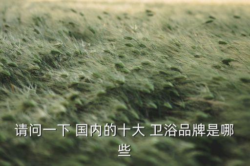 國(guó)內(nèi)衛(wèi)浴十強(qiáng),衛(wèi)生用品挑選注意事項(xiàng)