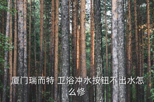  廈門瑞而特 衛(wèi)浴沖水按鈕不出水怎么修