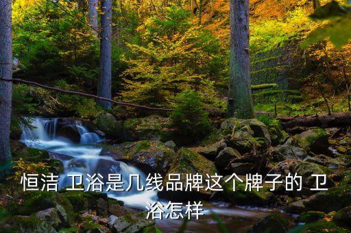 恒潔 衛(wèi)浴是幾線品牌這個(gè)牌子的 衛(wèi)浴怎樣
