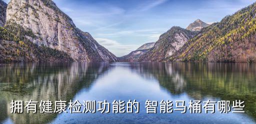 擁有健康檢測功能的 智能馬桶有哪些
