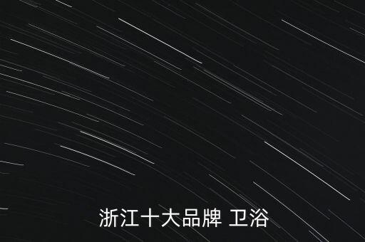  浙江十大品牌 衛(wèi)浴
