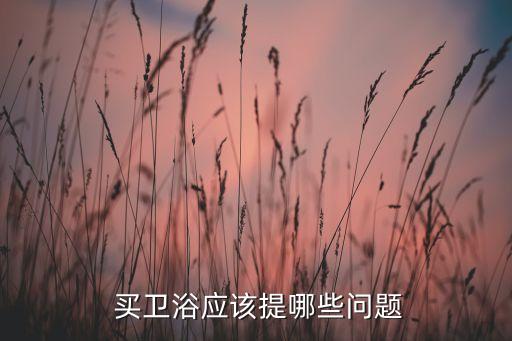  買(mǎi)衛(wèi)浴應(yīng)該提哪些問(wèn)題