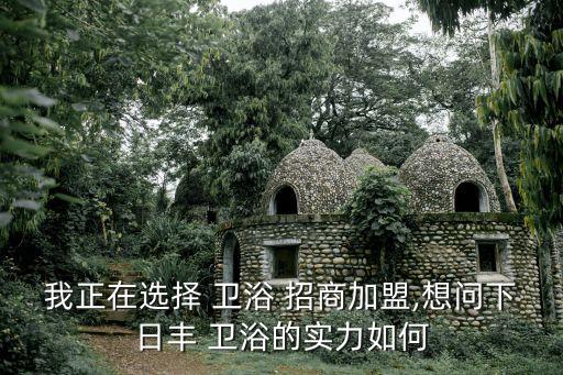 我正在選擇 衛(wèi)浴 招商加盟,想問下日豐 衛(wèi)浴的實(shí)力如何