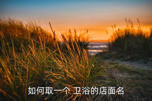 如何取一個 衛(wèi)浴的店面名