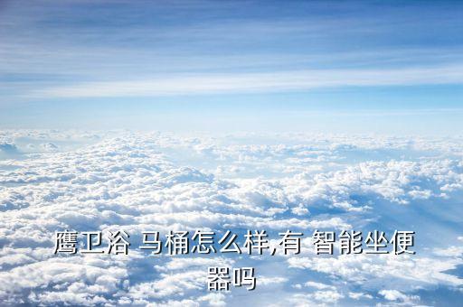  鷹衛(wèi)浴 馬桶怎么樣,有 智能坐便器嗎