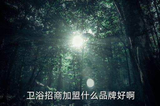  衛(wèi)浴招商加盟什么品牌好啊