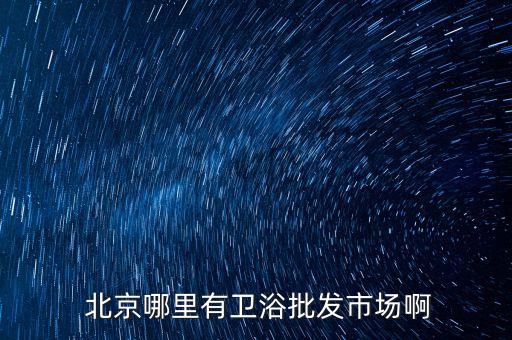  北京哪里有衛(wèi)浴批發(fā)市場(chǎng)啊