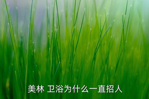 美林衛(wèi)浴的工作累嗎,選擇大于努力工作壓力小不怕失業(yè)?