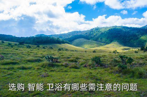 選購 智能 衛(wèi)浴有哪些需注意的問題
