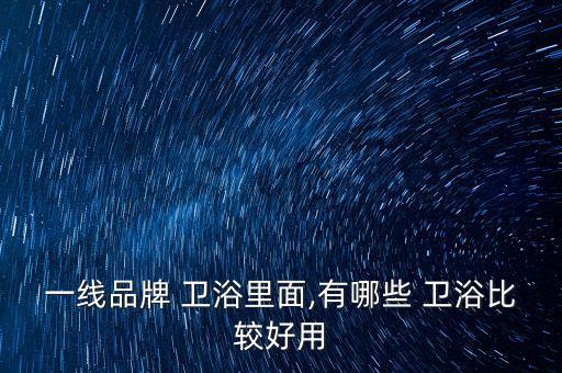 一線品牌 衛(wèi)浴里面,有哪些 衛(wèi)浴比較好用