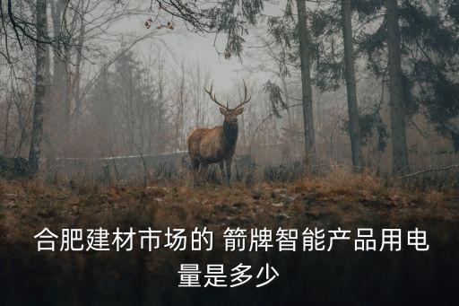  合肥建材市場的 箭牌智能產(chǎn)品用電量是多少