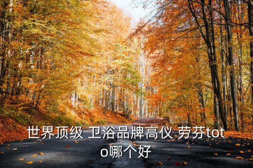 世界頂級 衛(wèi)浴品牌高儀 勞芬toto哪個好