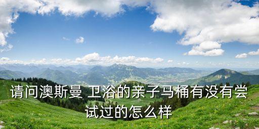 請問澳斯曼 衛(wèi)浴的親子馬桶有沒有嘗試過的怎么樣