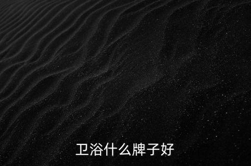 衛(wèi)浴什么牌子好