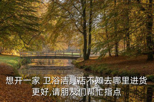 想開一家 衛(wèi)浴潔具店不知去哪里進(jìn)貨更好,請朋友們幫忙指點(diǎn)