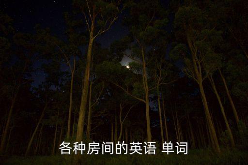 各種房間的英語(yǔ) 單詞