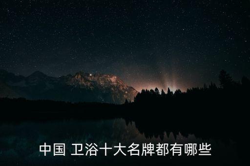 中國 衛(wèi)浴十大名牌都有哪些