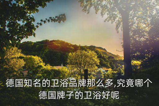 德國知名的衛(wèi)浴品牌那么多,究竟哪個德國牌子的衛(wèi)浴好呢