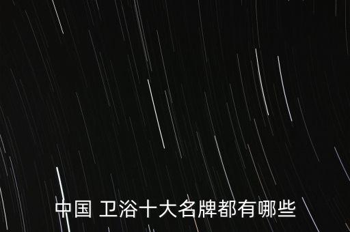 中國 衛(wèi)浴十大名牌都有哪些