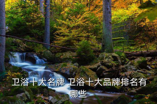  衛(wèi)浴十大名牌 衛(wèi)浴十大品牌排名有哪些