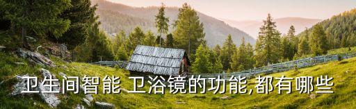 衛(wèi)生間智能 衛(wèi)浴鏡的功能,都有哪些