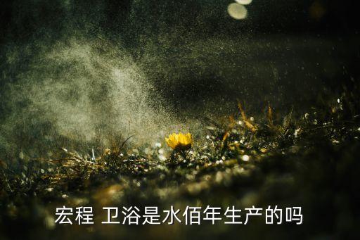 宏程 衛(wèi)浴是水佰年生產(chǎn)的嗎