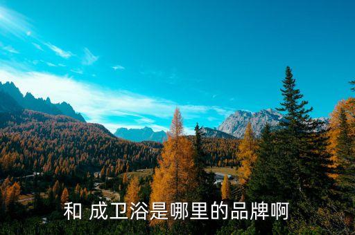 和 成衛(wèi)浴是哪里的品牌啊