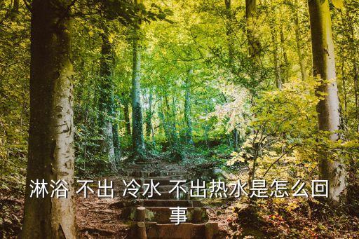 淋浴 不出 冷水 不出熱水是怎么回事