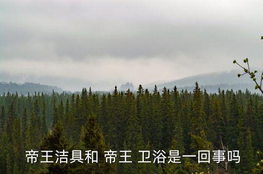  帝王潔具和 帝王 衛(wèi)浴是一回事嗎