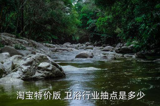  淘寶特價(jià)版 衛(wèi)浴行業(yè)抽點(diǎn)是多少
