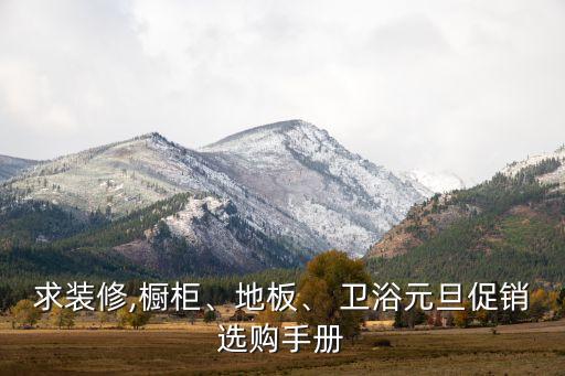 求裝修,櫥柜、地板、 衛(wèi)浴元旦促銷選購手冊(cè)