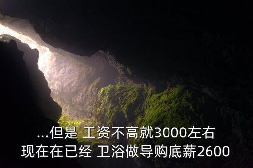 ...但是 工資不高就3000左右現(xiàn)在在已經(jīng) 衛(wèi)浴做導(dǎo)購底薪2600