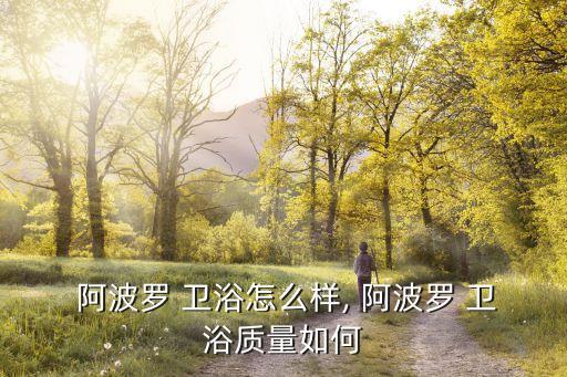  阿波羅 衛(wèi)浴怎么樣, 阿波羅 衛(wèi)浴質(zhì)量如何