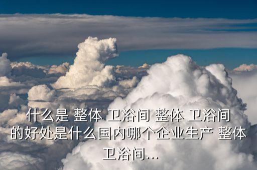什么是 整體 衛(wèi)浴間 整體 衛(wèi)浴間的好處是什么國(guó)內(nèi)哪個(gè)企業(yè)生產(chǎn) 整體 衛(wèi)浴間...