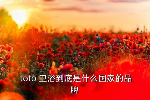  toto 衛(wèi)浴到底是什么國(guó)家的品牌