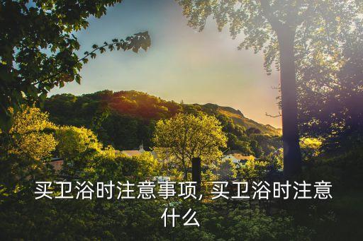  買衛(wèi)浴時注意事項, 買衛(wèi)浴時注意什么