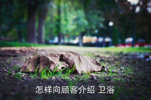怎樣向顧客介紹 衛(wèi)浴