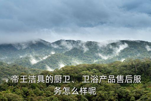  帝王潔具的廚衛(wèi)、 衛(wèi)浴產(chǎn)品售后服務(wù)怎么樣呢
