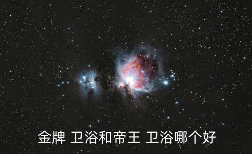  金牌 衛(wèi)浴和帝王 衛(wèi)浴哪個好