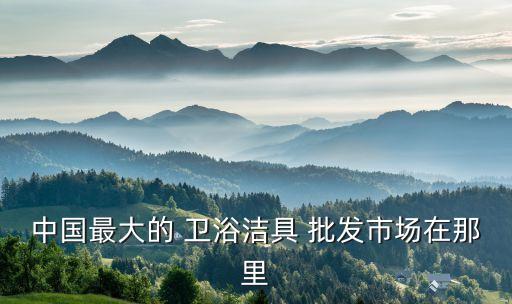 中國(guó)最大的 衛(wèi)浴潔具 批發(fā)市場(chǎng)在那里
