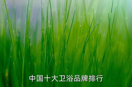 中國十大衛(wèi)浴品牌排行
