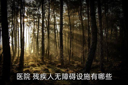 醫(yī)院 殘疾人無障礙設(shè)施有哪些