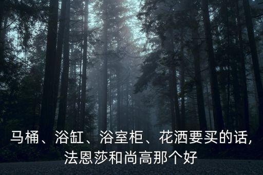 馬桶、浴缸、浴室柜、花灑要買(mǎi)的話(huà),法恩莎和尚高那個(gè)好