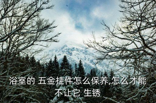浴室的 五金掛件怎么保養(yǎng),怎么才能不讓它 生銹