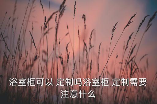 浴室柜可以 定制嗎浴室柜 定制需要注意什么