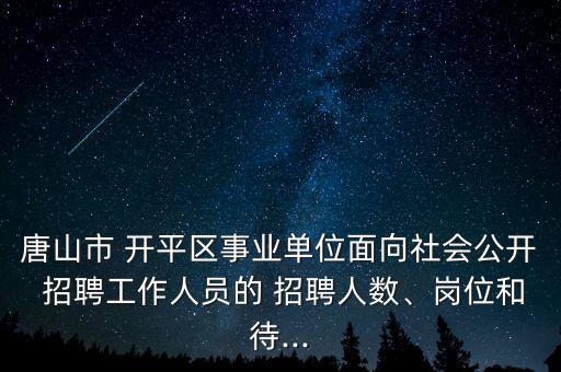 唐山市 開(kāi)平區(qū)事業(yè)單位面向社會(huì)公開(kāi) 招聘工作人員的 招聘人數(shù)、崗位和待...