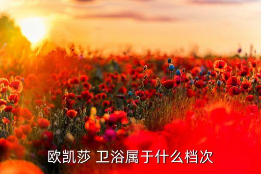 歐凱莎 衛(wèi)浴屬于什么檔次